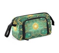 Astuccio scolastico di grande capacità, organizer con slot per matite per la scuola per adulti college tarocchi verde dorato astrologia