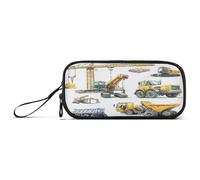 Astuccio scolastico di grande capacità, per adolescenti, matite, penne, cosmetici, trucchi, scuola superiore, con cerniera, veicoli da costruzione