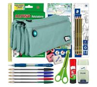 Astuccio Scolastico Grafoplas Bitsbobs 4 Cerniere Materiale Incluso Blu Soft
