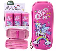 Astuccio scolastico rigido Unicorno rosa