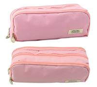 Astuccio scolastico rosa a due scomparti
