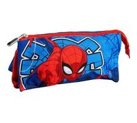 Astuccio scolastico Spider-Man dal design originale blu e rosso con chiusura a scatto - Astuccio multiuso per bambini Spiderman per matite, colori e accessori scolastici