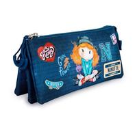 Astuccio Scolastico Triplo Portatodo Forever Ninette Skater Blu
