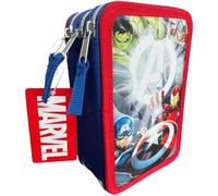 Astuccio Scuola 3 Zip Avengers Portapenne Matite Pastelli Multiscomparto Nuovo