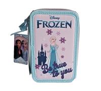 Astuccio Scuola 3 Zip Frozen Be True To You Portapenne Matite Pastelli Nuovo