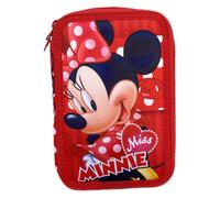 Astuccio Scuola 3 Zip Miss Minnie Portapenne matite pastelli Multiscomparto