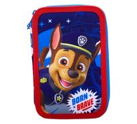 Astuccio Scuola 3 Zip Paw Patrol Portapenne matite pastelli Multiscomparto Nuovo