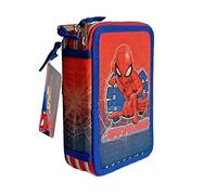 Astuccio Scuola 3 Zip Spiderman 3D Portapenne Matite Pastelli Nuovo