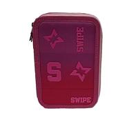 Astuccio Scuola 3 Zip Swipe Trendy Portapenne Matite Pastelli Multiscomparto