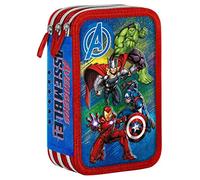 Astuccio scuola 3d avengers marvel 3 zip portacolori pennarelli giotto av0794