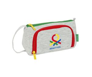 Astuccio Scuola Benetton Pop Grigio 20 x 11 x 8.5 cm
