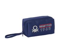 Astuccio Scuola Benetton Varsity Grigio Blu Marino 22 x 10 x 10 cm