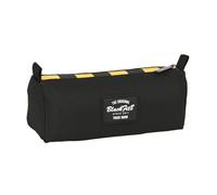 Blackfit8 ZONE - Astuccio per bambini, in tessuto riciclabile, per bambini, ideale per bambini in età scolastica, comodo e versatile, qualità e resistenza, 21 x 7 x 8 cm, colore: nero, Nero,