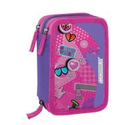 Astuccio Scuola Comix Wave 3 Zip Pin Girl