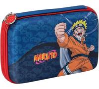 Astuccio Scuola Compatibile con Naruto 1 Zip Completo con Colori Rigido 20x13x6 cm + Omaggio Portachiave Cubo