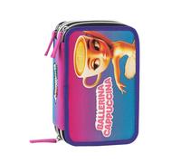 Astuccio Scuola Corredo 3 Zip Brainrot Ballerina Cappuccina