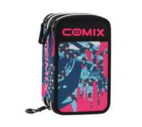 Astuccio Scuola Corredo 3 Zip Comix Wbs 2.0 Mix Pink Completo di tutto