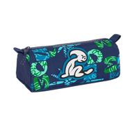 EL BAMBINO GLASSY - Astuccio con cerniera e scomparto, astuccio per bambini, ideale per bambini in età scolastica, comodo e versatile, qualità e resistenza, 21 x 7 x 8 cm, colore blu marino, Blu navy,