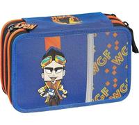 Astuccio Scuola Lyon Gamer 3 Piani zip completo + Omaggio portachiave fischietto + Penna colorata