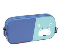 Astuccio Scuola Milan Animals Azzurro 20 x 11 x 6,5 cm