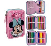 ASTUCCIO SCUOLA MINNIE DISNEY MULTISCOMPARTO 3 ZIP PORTACOLORI GIOTTO - 5559