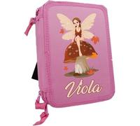 Astuccio Scuola per Bambina Personalizzato con Nome Zip Completo 33 Pezzi Bambina Ballerina portatutto Portapastelli Colorato Completo di Penne Pastelli Pennarelli Righello Temperino Gomma Taccuino2