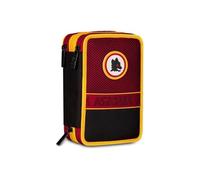 Astuccio scuola Roma Giallorossi Lupa Seven - 3 piani completo di cancelleria per bambino + omaggio portachiave squadra