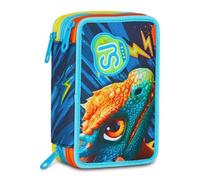 Astuccio scuola Sj boy Gang Seven - Dragon Glide Drago - 3 piani completo di cancelleria per bambino + omaggio portachiave fischietto e penna multicolore