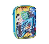 Astuccio scuola Sj Boy Speed Pad 3D Seven - Metal Drago - custodia rigida completo di cancelleria per bambino + portachiave fischietto e penna colorata