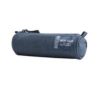 Astuccio Scuola Smemoranda mini ECO rotondo porta penne blu con zip nera (per scuole superiori, università o lavoro)