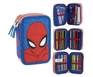 ASTUCCIO SCUOLA SPIDERMAN MARVEL MULTISCOMPARTO 3 ZIP PORTACOLORI GIOTTO - 5562