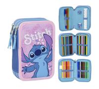 ASTUCCIO SCUOLA STITCH DISNEY MULTISCOMPARTO 3 ZIP PORTACOLORI GIOTTO - 1261
