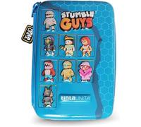 Astuccio Scuola Stumble Guys personaggi - One Time pool Over completo Blu + omaggio portachiave personaggio