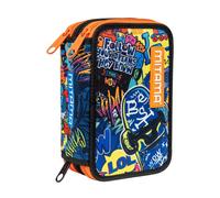 Astuccio Scuola Triplo 3 Scomparti SKATE DREAM 47 Pezzi con pennarelli, matite e pastelli - Mitama