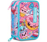 Astuccio Scuola Triplo 3 Scomparti SWEET DONUTS 47 Pezzi con pennarelli, matite e pastelli - Mitama