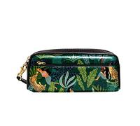 Astuccio Scuola Women And Leopard In The Tropical Astuccio Portapenne Aesthetic Cancelleria Portamatite Con Scomparti Astuccio Portamatite Per Studenti Adolescente Ragazze