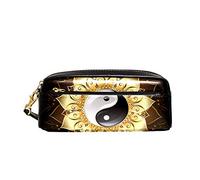 Astuccio Scuola Yinyang Symbol Lotus With Golden Petals Astuccio Durevole Astucci Portamatite Multifunzione Cancelleria Portamatite Per Ufficio Università Ragazze