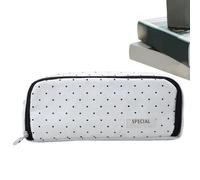 Astuccio semplice per bambini, portapenne per scuola, borsa cosmetica morbida, grande capacità per lezioni di viaggio e riunioni, bianco e nero, Consulte la descripción, Vedere la descrizione