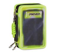 Seven Astuccio Scuola 3 zip SHADOWS OF COLOR, Nero, Triplo Scomparto, 45 pezzi, Set cancelleria incluso, Pratiche chiusure con zip, Accessori Zaino, Scuola elementare, Bambini e ragazzi