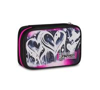Seven Astuccio Scuola Speed Case PLUMPY LINE GIRL, Nero, Portapenne monoscomparto attrezzato, 44 pezzi, Planche amovibili, Accessori Zaino, Scuola elementare e media, Bambina, Ragazza