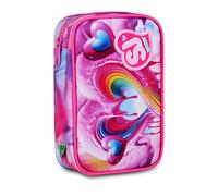 SJ GANG STYLE JAM GANG Astuccio Scuola Speed Case JOYFUL PINS GIRL, Rosa, Portapenne Monoscomparto con Planche Amovibili, Attrezzato, 44 pezzi, Accessori Zaino, Scuola elementare, Bambina