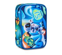 SJ GANG STYLE JAM GANG Astuccio Scuola Speed Case SPACE RIDE, Celeste, Portapenne Monoscomparto con Planche Amovibili, Attrezzato, 44 pezzi, Accessori Zaino, Scuola elementare, Bambino