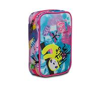 SJ GANG STYLE JAM GANG Astuccio Scuola Monoscomparto Bambina - Speed Case - CRITTY BOY - Con Penne, Matite, Colori, Plance Amovibili - Rosa