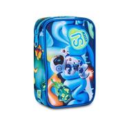 SJ GANG STYLE JAM GANG Astuccio Scuola Speed Case SPACE RIDE, Celeste, Portapenne Monoscomparto con Planche Amovibili, Attrezzato, 44 pezzi, Accessori Zaino, Scuola elementare, Bambino