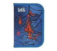 Astuccio Spider-Man Ragazzi - Personalizzato con nome - Astuccio imbottito con contenuto per bambini scuola, Spider-man blu reale, taglia unica, Astuccio