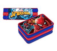 Astuccio Spiderman 3 Scomparti Completo con Pennarelli Giotto Marvel Kids