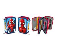 Astuccio Spiderman 3 Scomparti Completo SP30008 Marvel Kids