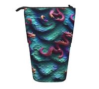 Astuccio Telescopico 3D Magical Dragon Scales Pattern Print Astuccio Cancelleria Grande Capacità Custodia Per Matite Bambina E Bambino Portamatite Matita Verticale Per Studenti Ragazzi Adulti