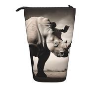 Astuccio telescopico a forma di pavone con supporto per matite, portatile, astuccio per matite pop up, borsa per il trucco per regalo di festa, Sud Africa Animale, Taglia unica