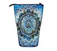 Astuccio Telescopico Blue Mandala Florals 7 Portamatite Matita Verticale | Portatile Pencil Case Multifunzionale Astuccio Cancelleria Per studenti come Regalo